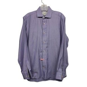 Ted Baker Endurance Men's size 15.5 Purple Classic Fit Shirt Contrast Cuffs